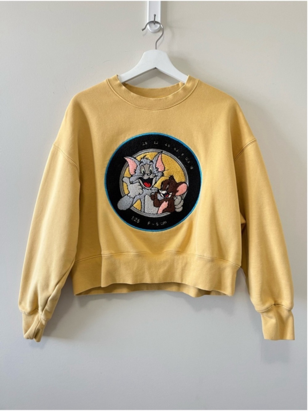 Vintage Style Tom & Jerry Cropped Sweatshirt Size M